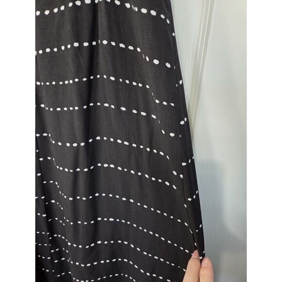 ViX Paula Hermanny New Black White Dot Bow Ruffle Tiered Hem Maxi Dress, Size XS - Picture 12 of 14
